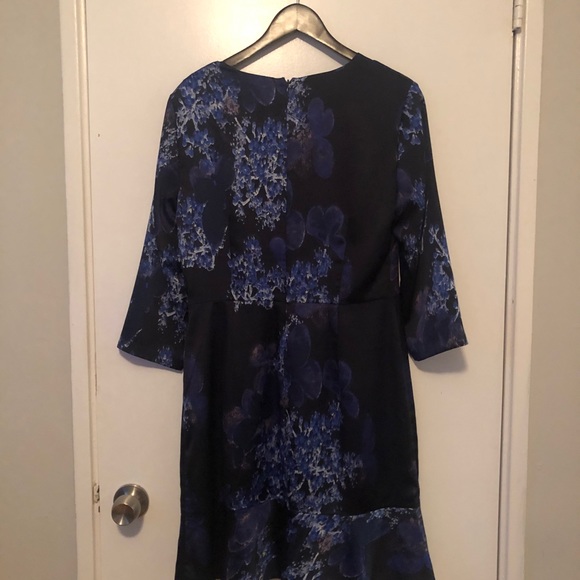 Banana Republic Blue Fit N Flare Dress 8 - Picture 10 of 11